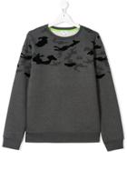 Boss Kids Teen Camouflage Print Sweatshirt - Grey