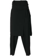 Yohji Yamamoto Wrap Skirt Trousers - Black
