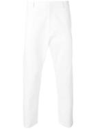 Jil Sander Dropped Crotch Chinos, Men's, Size: 48, White, Cotton