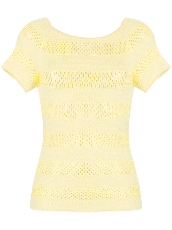 Moschino Striped Knitted Top - Yellow & Orange