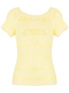 Moschino Striped Knitted Top - Yellow & Orange