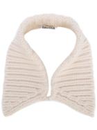 Arthur Arbesser Cable Knit Collar, Women's, White, Virgin Wool