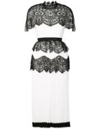 Self-portrait Lace Detail Dress - White