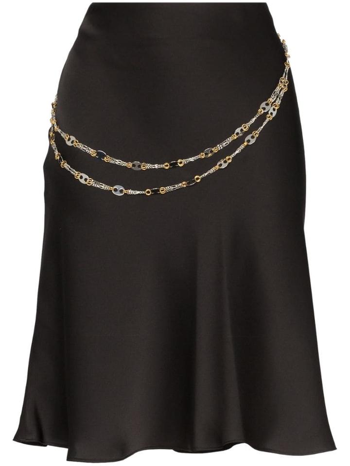 Paco Rabanne Chain Belt Short Skirt - Black