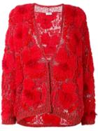 Textured Cardigan - Women - Silk/linen/flax/acrylic/virgin Wool - S, Red, Silk/linen/flax/acrylic/virgin Wool, Brunello Cucinelli