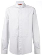 Barena Hidden Button Placket Shirt, Men's, Size: 46, White, Cotton