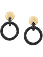 Monies Geometric Drop Earrings - Black
