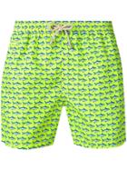 Mc2 Saint Barth Shark Print Swim Shorts - Green