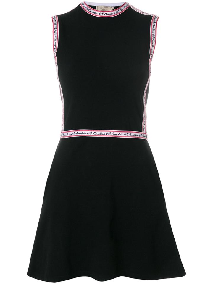 Maison Kitsuné Floral Stripe Dress - Black