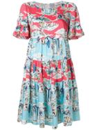 Blugirl Holiday Print Tier Dress - Blue