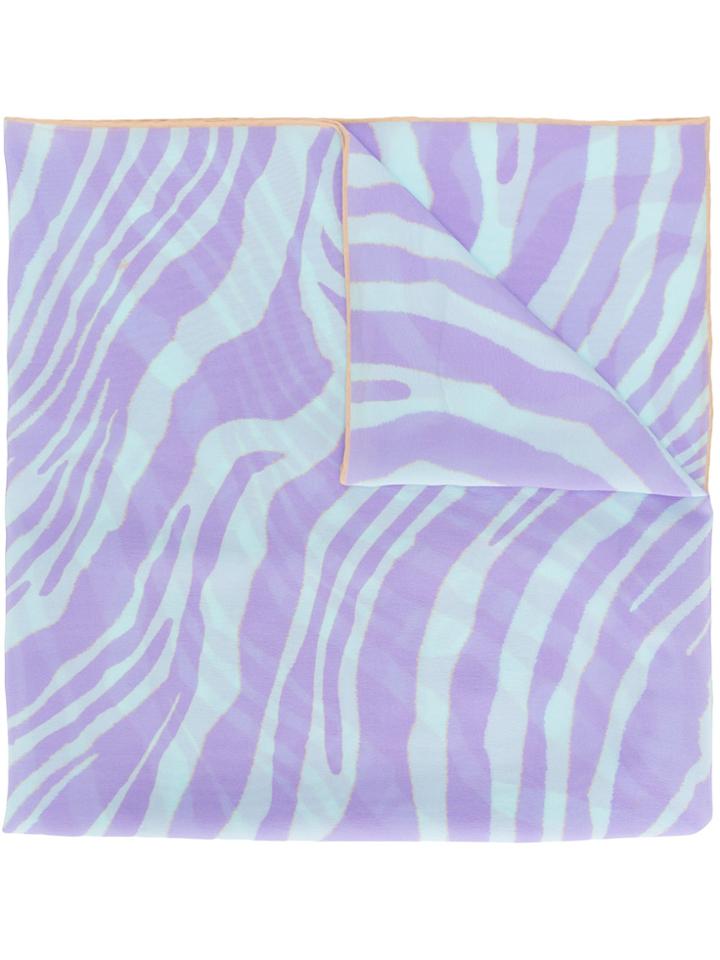 Roberto Cavalli Swirl Scarf - Pink & Purple