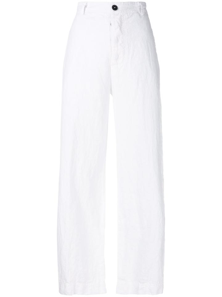 Rundholz Black Label Cropped Flared Trousers - White