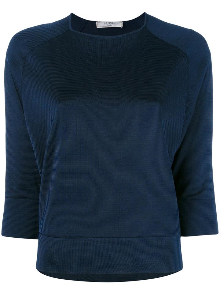 Lanvin - Subtle Sheen Top - Women - Viscose - L, Women's, Blue, Viscose