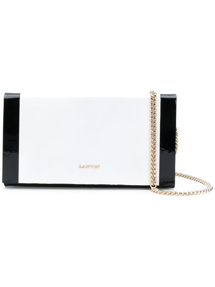 Lanvin Two-tone Clutch Bag - White