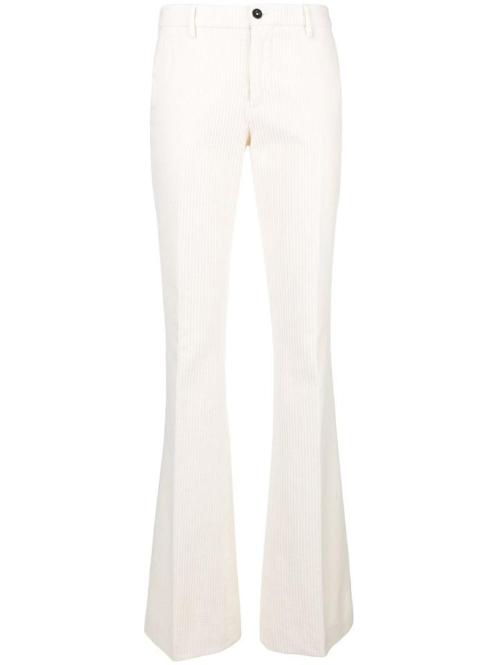Pt01 Corduroy Flared Trousers - White