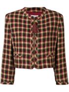 Valentino Vintage 1980's Checked Jacket - Neutrals