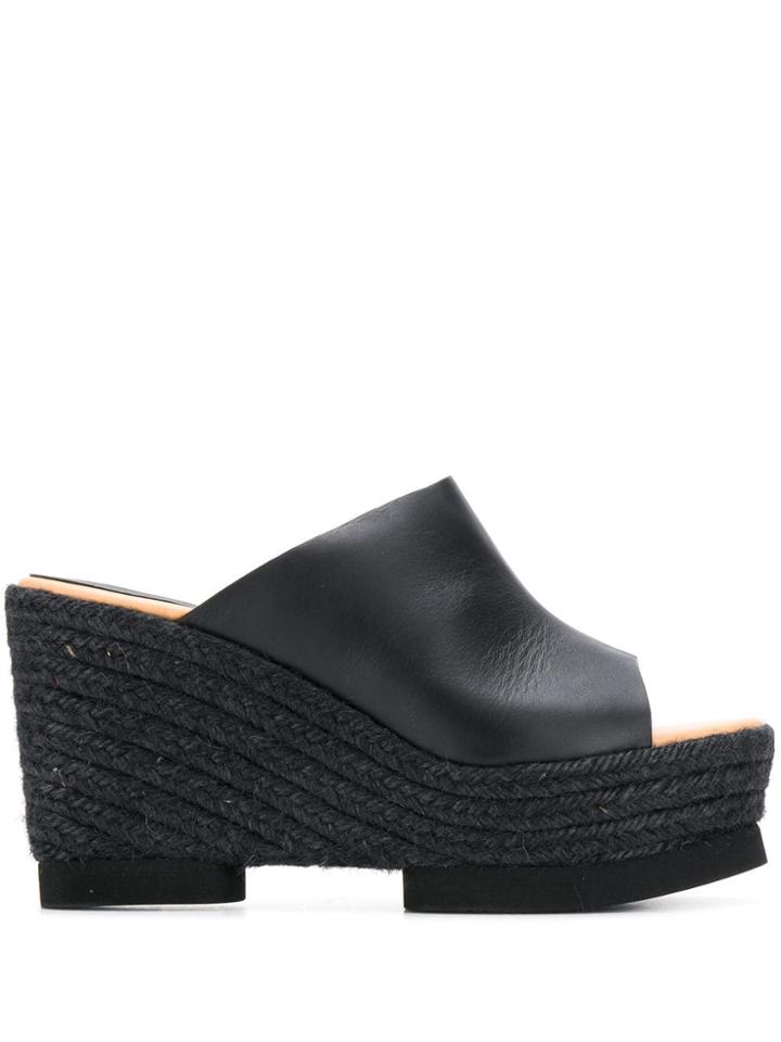 Paloma Barceló Hanako Wedge Sandals - Black