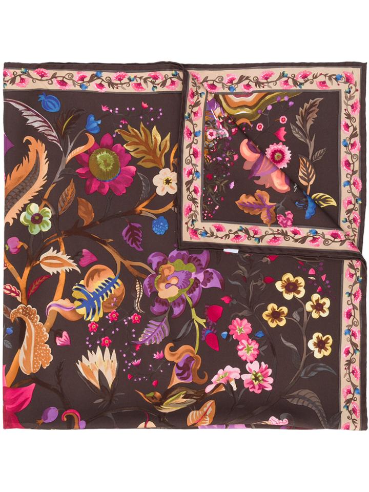 Salvatore Ferragamo Floral Foulard - Green