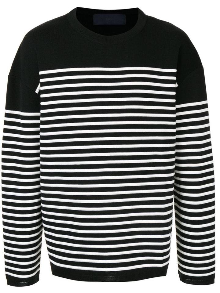 Juun.j Striped Knit Jumper - Black