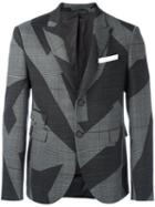 Neil Barrett Abstract Print Blazer, Men's, Size: 46, Grey, Polyester/spandex/elastane/viscose/virgin Wool