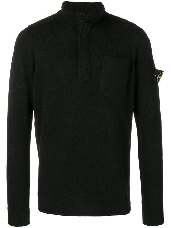 Stone Island Basic Knit Jumper - Black