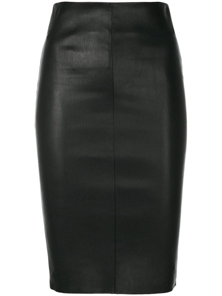 Drome Leather Bodycon Skirt - Black