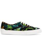Versace Printed Embroidered Sneakers - Black