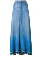 Twin-set Long Denim Skirt, Women's, Size: Medium, Blue, Cotton/spandex/elastane