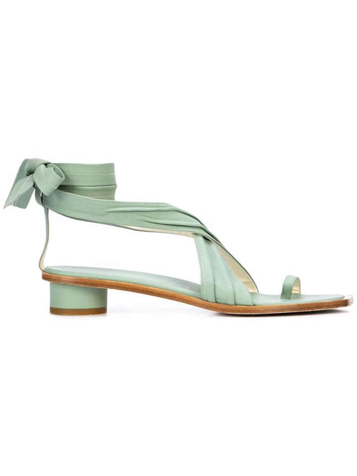 Tibi Wrap-tie Sandals - Green