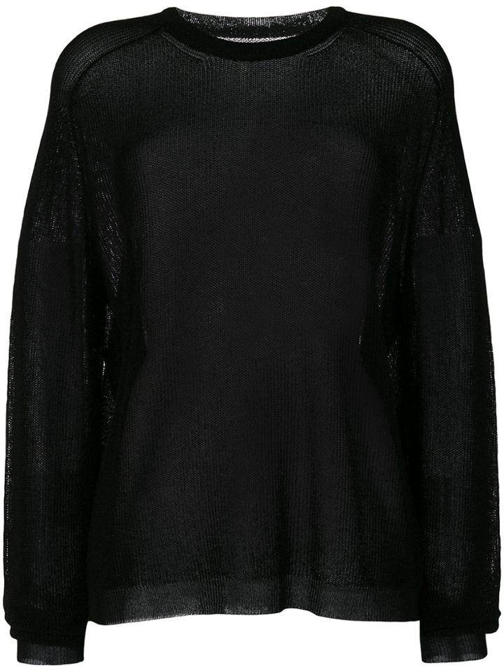 Laneus Sheer Sweater - Black