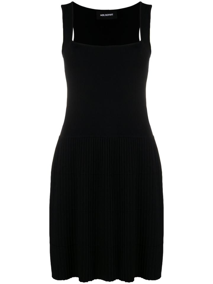 Neil Barrett Pleated Dress - Black