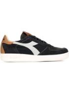 Diadora Panelled Sneakers, Men's, Size: 10.5, Blue, Rubber/polyester/suede