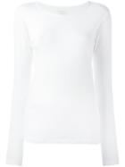 Majestic Filatures Sheer Long Sleeved Top, Women's, Size: 1, White, Cotton/cashmere