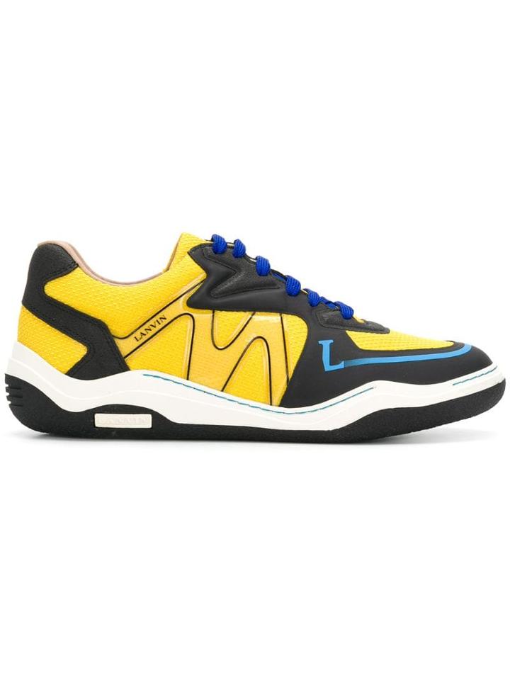 Lanvin Textured Diving Sneakers - Yellow