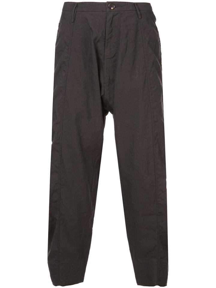 Ziggy Chen Drop Crotch Flared Pants - Black