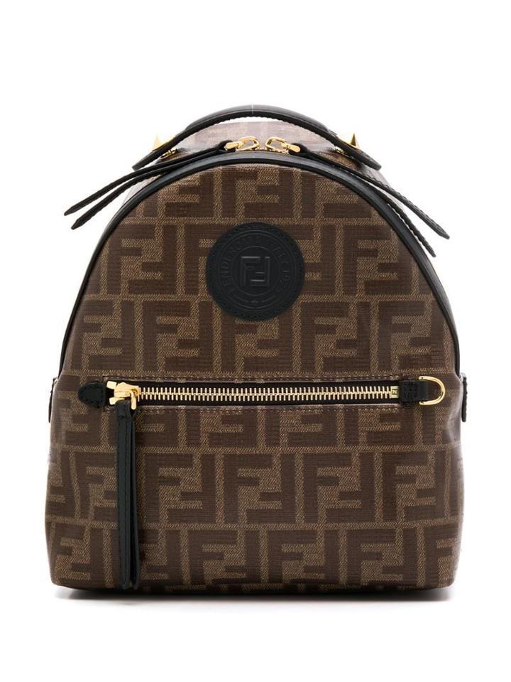 Fendi Stamp-motif Mini Backpack - Brown