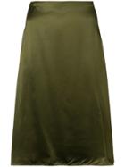 Jil Sander Navy A-line Midi Skirt - Green