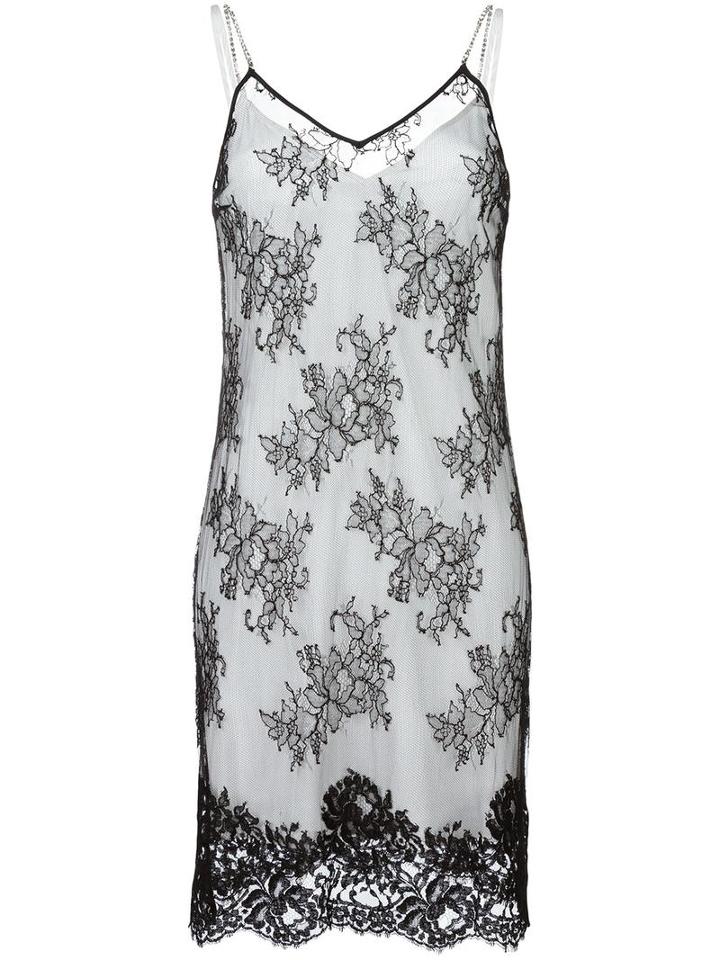 Alyx Lace Overlay Slip Dress, Women's, Size: Xs, Black, Cotton/polyamide/spandex/elastane/silk