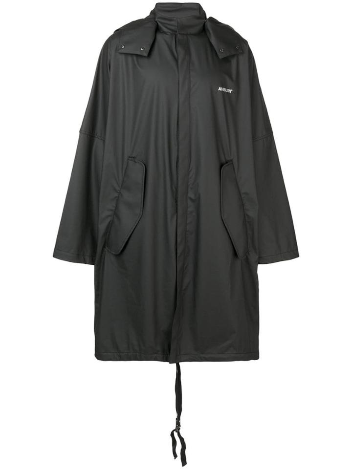 Ambush Zipped Hooded Coat - Black