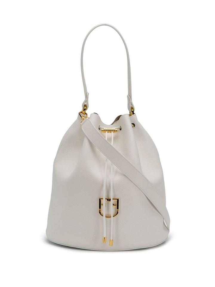 Furla Drawstring Bucket Bag - White