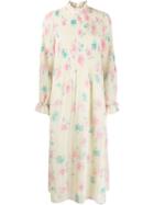 Ganni Floral Smock Dress - Yellow