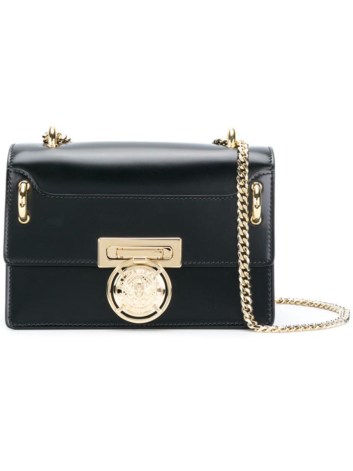 Balmain Flap Box Shoulder Bag - Black