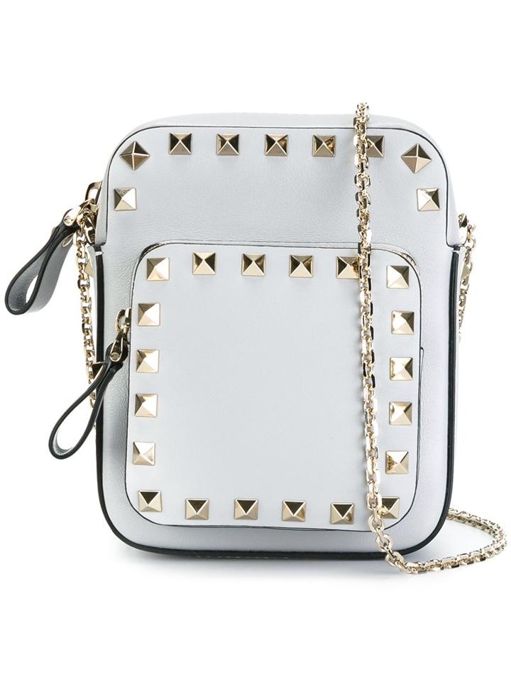 Valentino 'rockstud' Standing Shoulder Bag, Women's, Grey