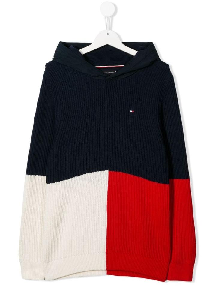 Tommy Hilfiger Junior Teen Colour-block Hoodie - Blue