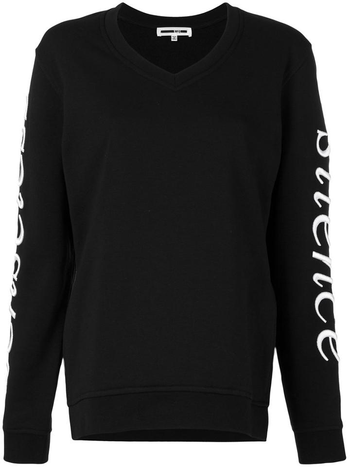 Mcq Alexander Mcqueen - Senseless Silence Sweatshirt - Women - Cotton - S, Black, Cotton