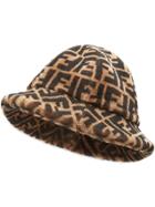 Fendi Ff Cloche Hat - Brown