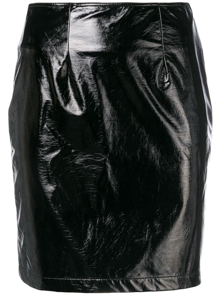 Federica Tosi Vinyl Mini Skirt - Black