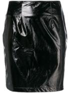 Federica Tosi Vinyl Mini Skirt - Black
