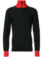 Ami Alexandre Mattiussi Zipped Collar Sweater - Black