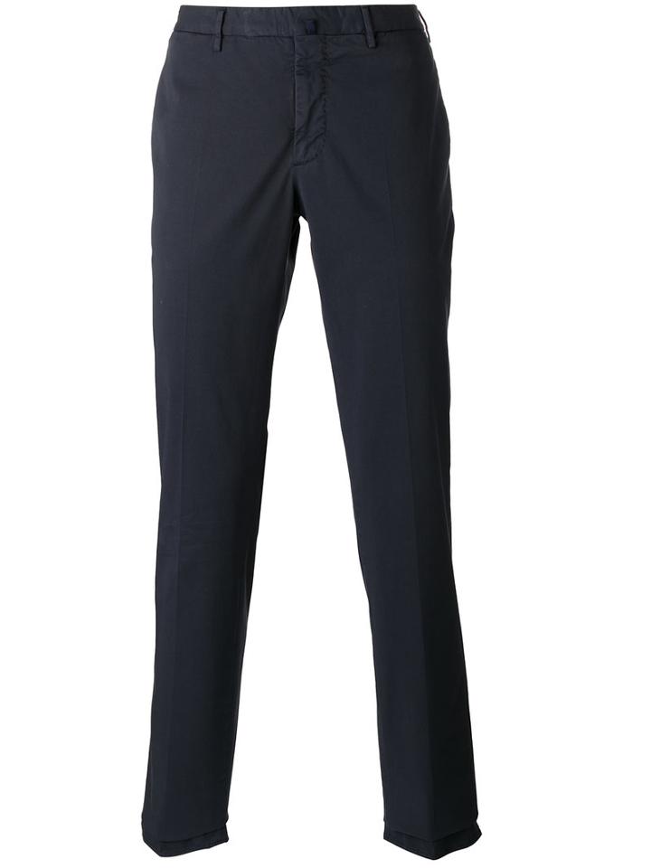 Incotex Classic Chinos, Size: 52, Blue, Cotton/spandex/elastane